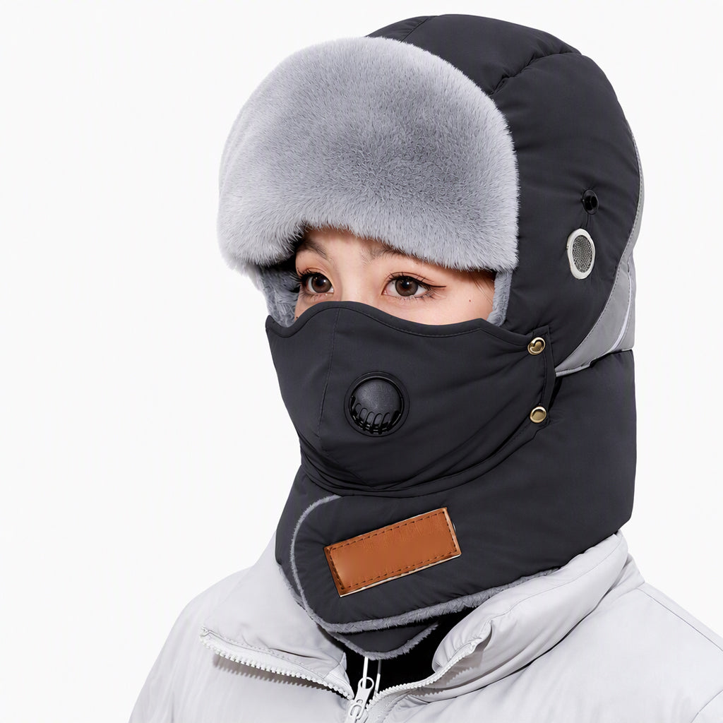 🧢Chapeau de chasse thermique d'hiver coupe-vent avec masque intégré