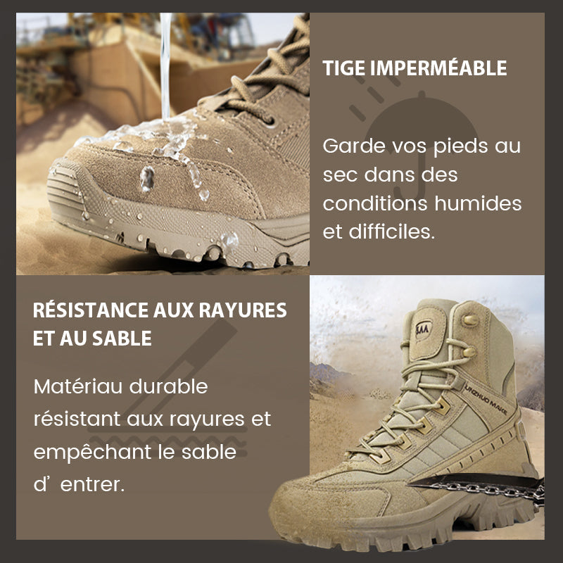 🎁Bottes de combat de travail anti-perforation imperméables pour hommes (amélioration de la durabilité)