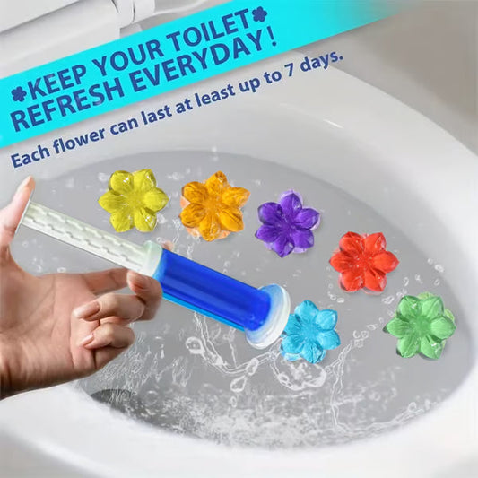 🚽Цветя Тоалетна чистачка Гел печат🌸