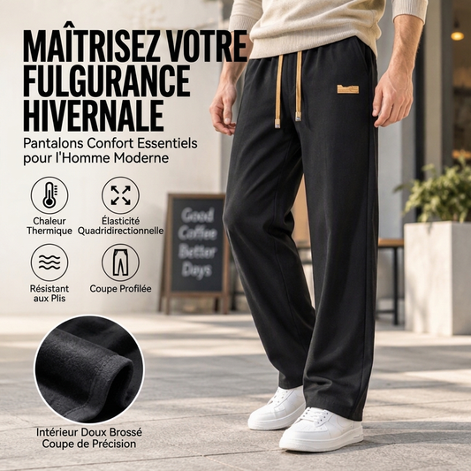🔥Pantalon thermique d'hiver à coupe droite pour homme