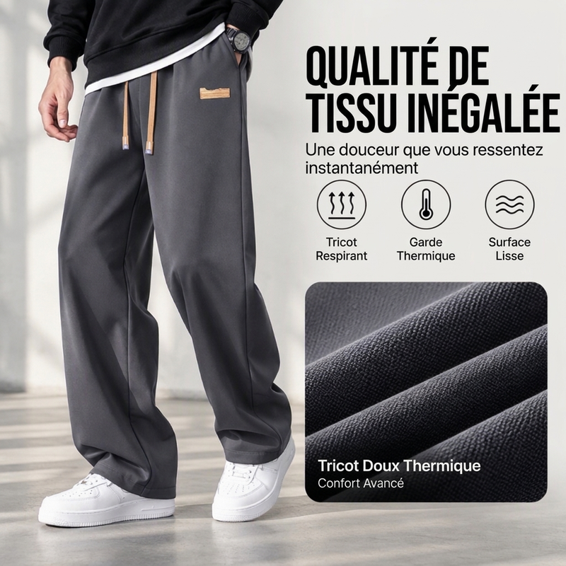 🔥Pantalon thermique d'hiver à coupe droite pour homme