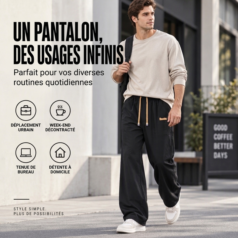 🔥Pantalon thermique d'hiver à coupe droite pour homme