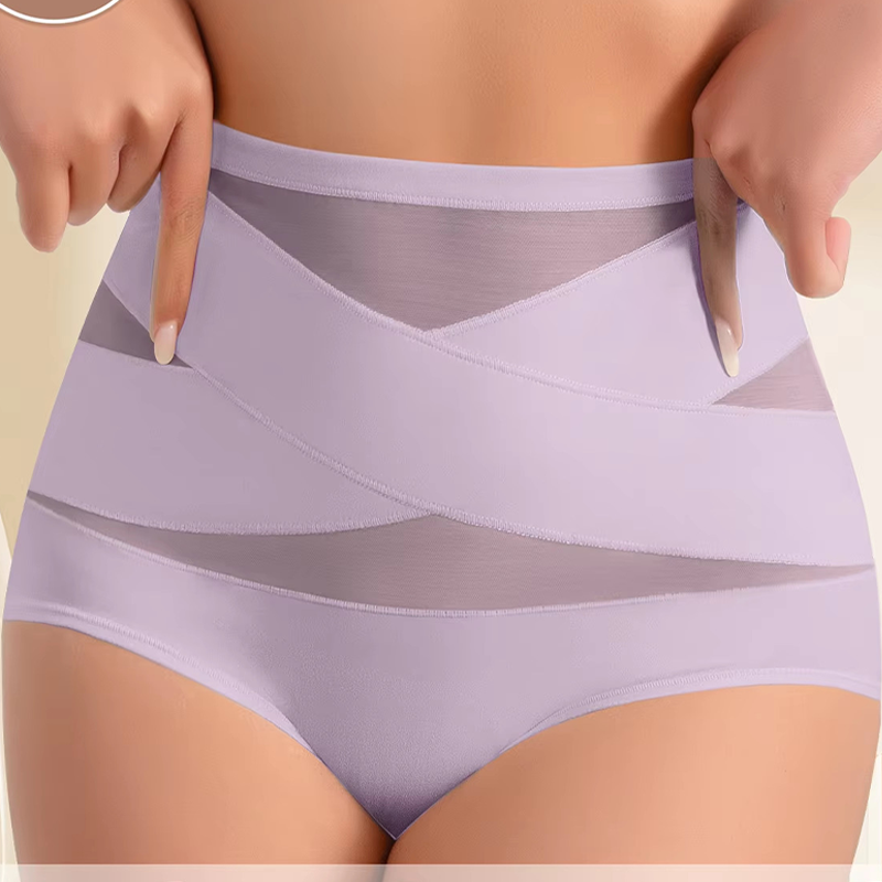 🌸 Dernier jour – 2 achetés, 1 offert ✨ Culotte grande taille à taille haute avec effet gainant croisé