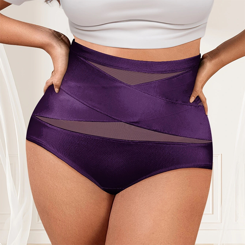 🌸 Dernier jour – 2 achetés, 1 offert ✨ Culotte grande taille à taille haute avec effet gainant croisé