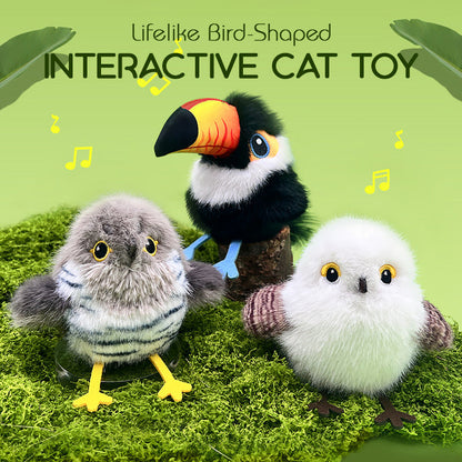 🎁🐱Интерактивна играчка за котки във формата на жива птица