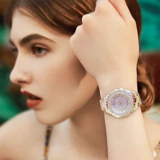 ⌚️Луксозен дамски часовник с инкрустация от диаманти