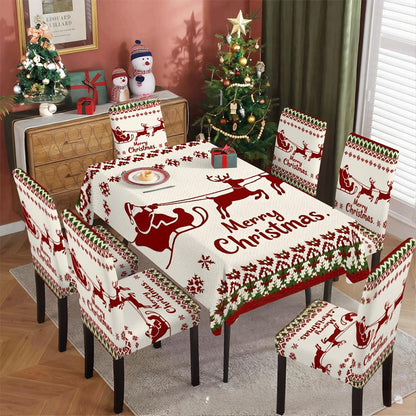 🦌Весела празнична класическа коледна покривка за маса🎄🎁