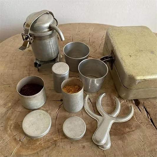 ☕️Изключително рядък винтидж комплект за къмпинг кафе