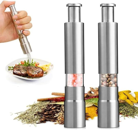 【1 +1 безплатно】🧑‍🍳Мялачка за сол и пипер: зареждаща се, с една ръка