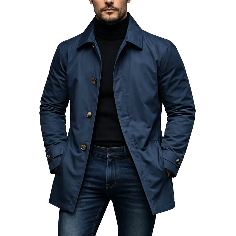 Trench imperméable mi-long pour homme