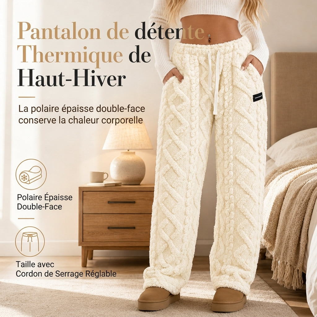 🔥Pantalons de détente décontractés pour femme doublés de flanelle chaude