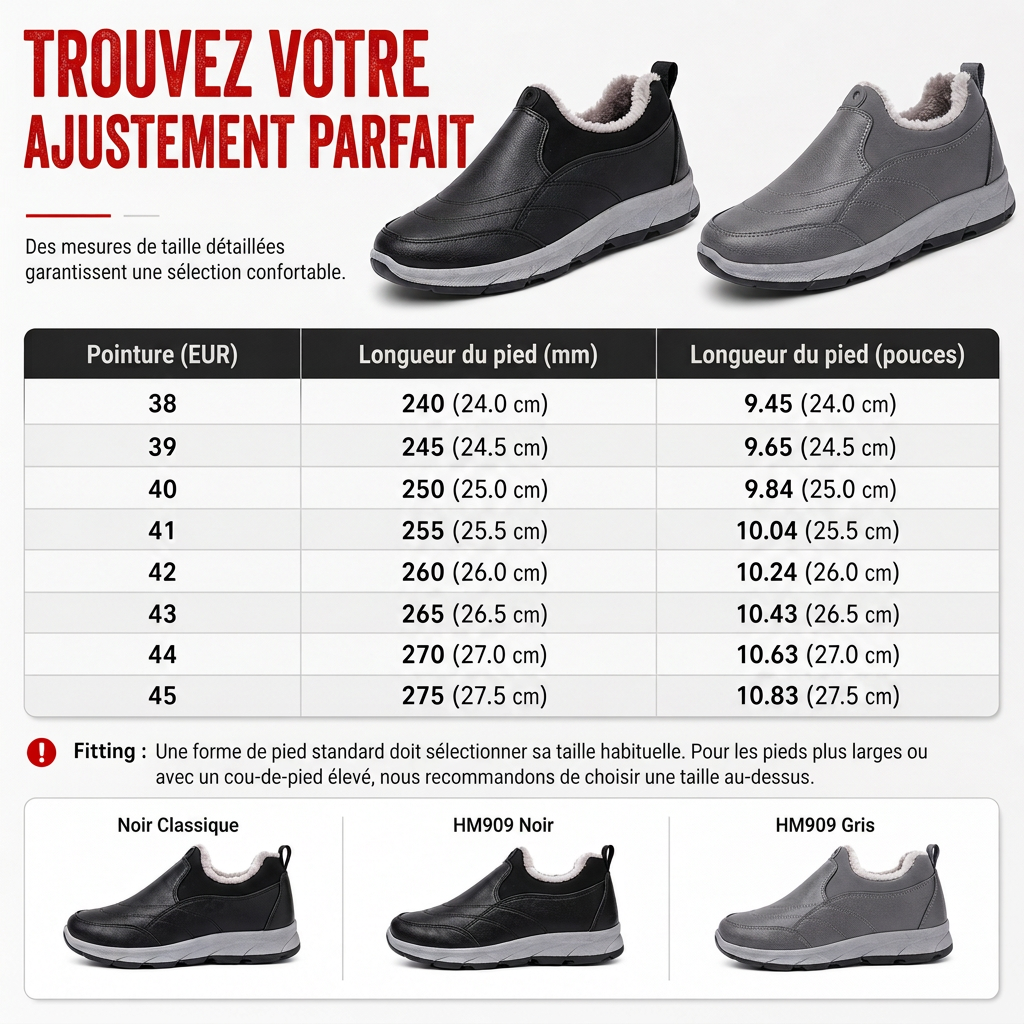 ❄️Chaussures d'hiver imperméables en polaire pour homme❄️dotées d'une semelle souple et antidérapante