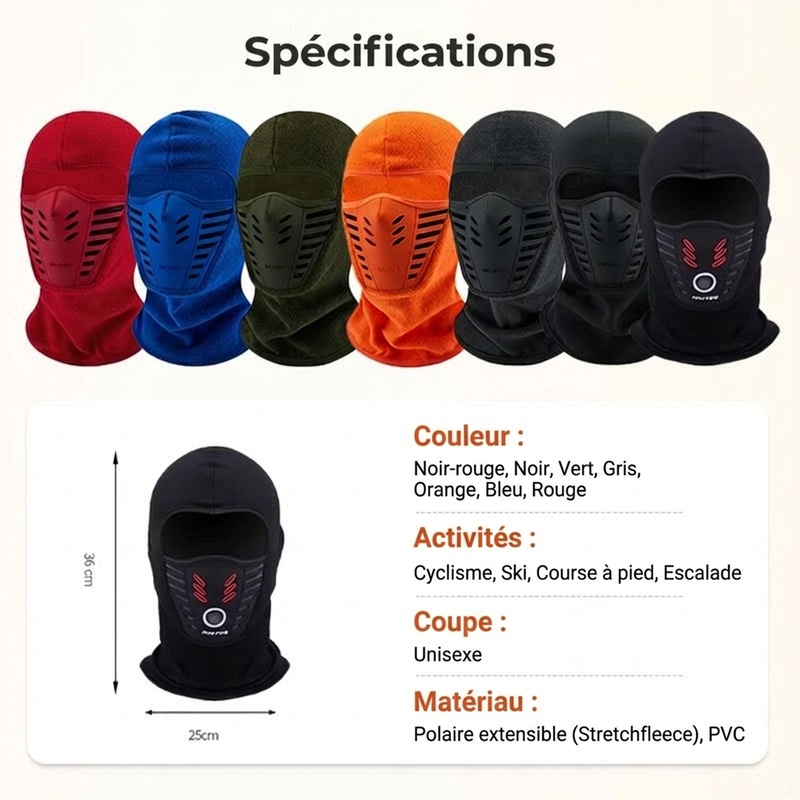 💥 Soldes de fin d'année - 40% de réduction 💞 Masque intégral coupe-vent pour utilisation hivernale, unisexe