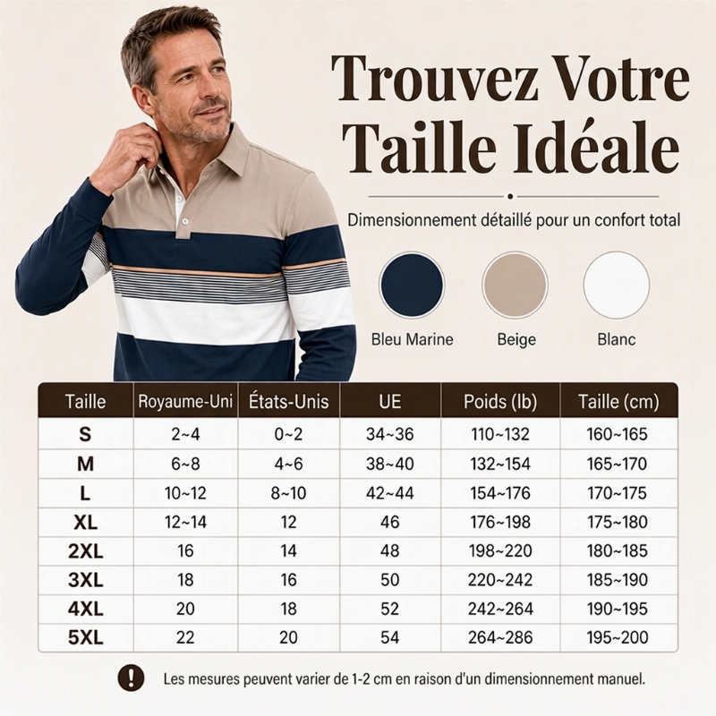 🔥Haut rayé à bloc de couleurs classique pour homme