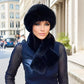 Ensemble chaud d'hiver : écharpe et bonnet en peluche épaisse