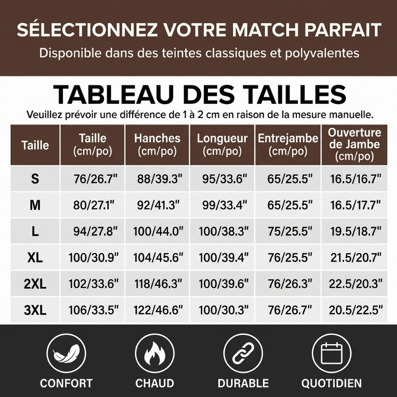 📢📢44 % DE RÉDUCTION !! ⏰Pantalon de survêtement thermique confortable d'hiver pour homme