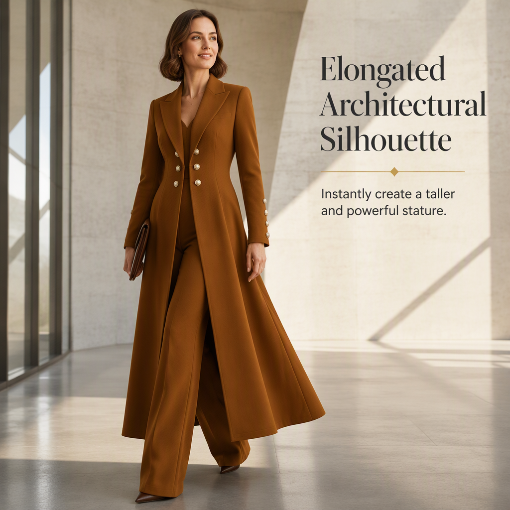 📢📢48 % DE RÉDUCTION !! ⏰Ensemble élégant d'automne pour femme, composé de deux pièces : un manteau rétro à manches longues et un pantalon sobre