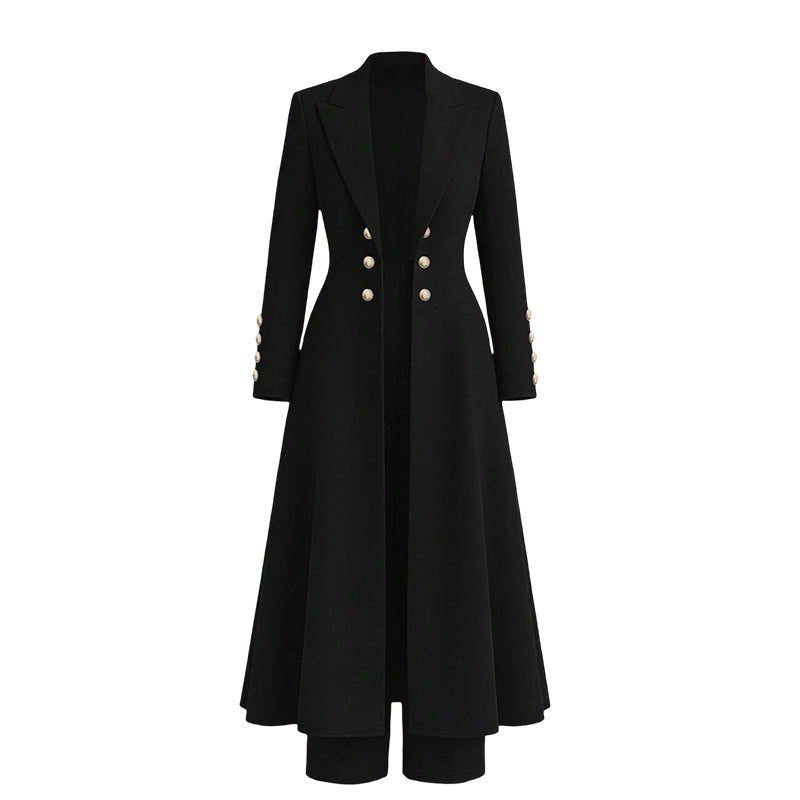 📢📢48 % DE RÉDUCTION !! ⏰Ensemble élégant d'automne pour femme, composé de deux pièces : un manteau rétro à manches longues et un pantalon sobre