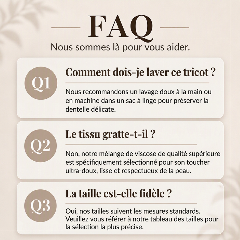 🔥 50% de réduction 🔥Pull en maille col montant avec bordure en dentelle pour femmes