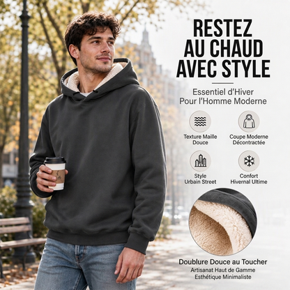 🔥 50% de réduction 🔥Hoodie homme épaissi avec doublure sherpa