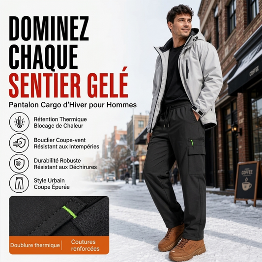 👖Pantalon thermique coupe-vent d'hiver pour hommes, adapté aux activités de plein air