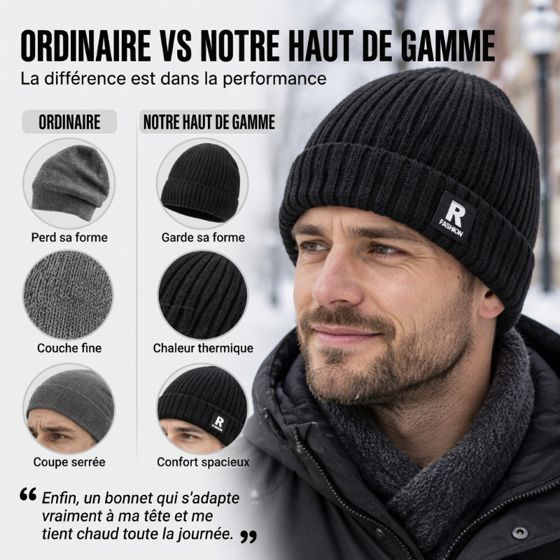⏳1 acheté, 1 offert⏳Bonnet chaud en maille slouchy pour homme
