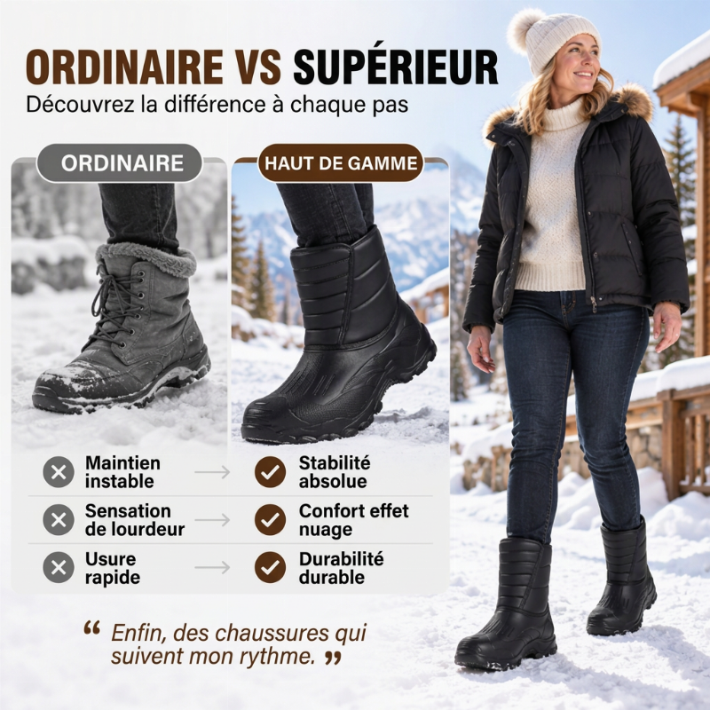 ❄️Bottes de neige imperméables unisexes à doublure pelucheuse