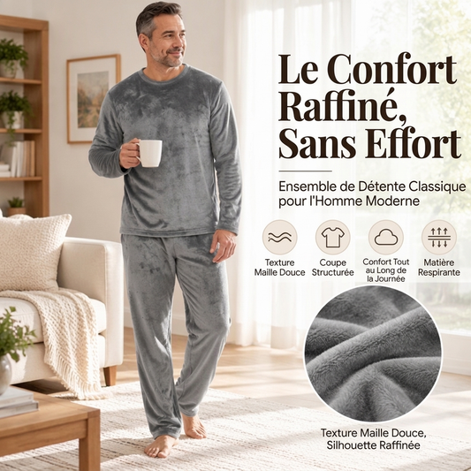 Ensemble Pyjama Velours Thermique Confortable pour Homme