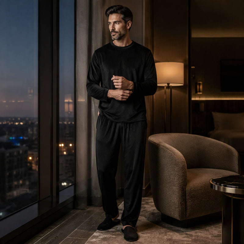 Ensemble Pyjama Velours Thermique Confortable pour Homme