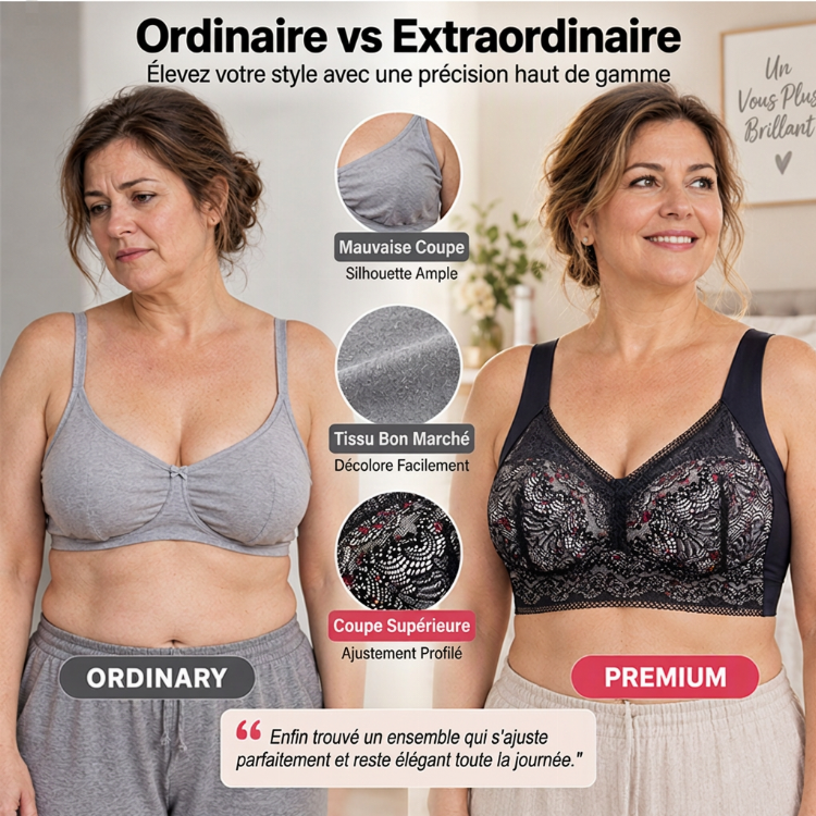 🌸Soutien-gorge de maintien sans couture en dentelle florale pour femmes