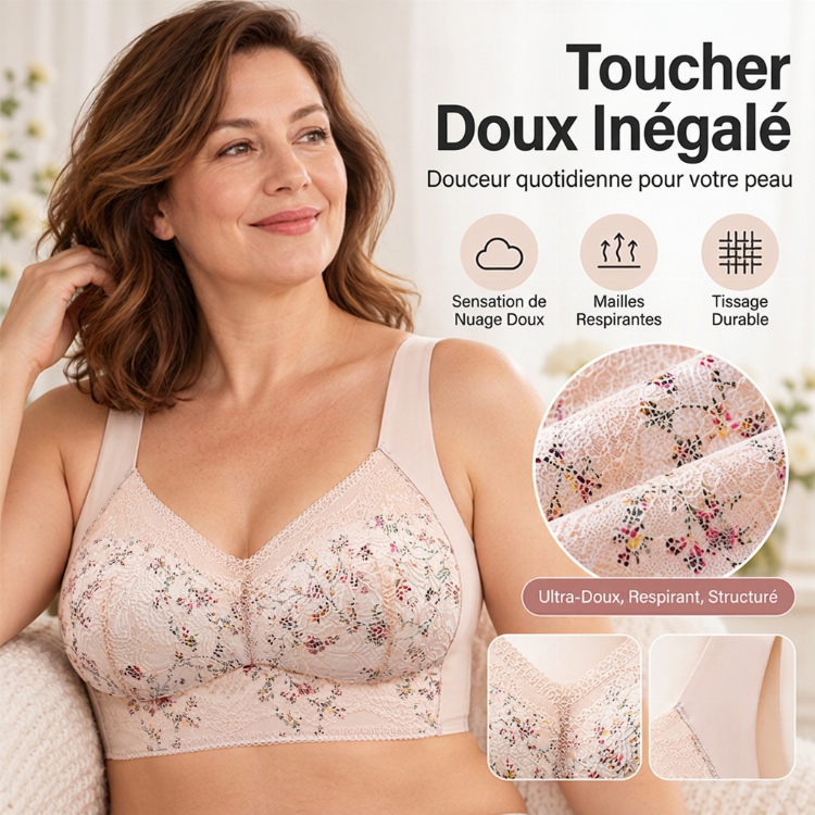 🌸Soutien-gorge de maintien sans couture en dentelle florale pour femmes