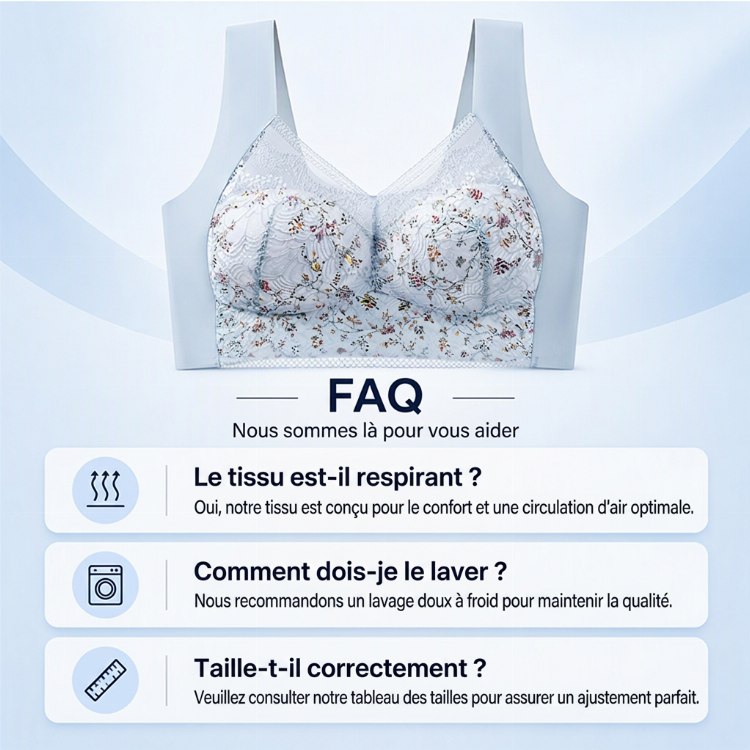 🌸Soutien-gorge de maintien sans couture en dentelle florale pour femmes
