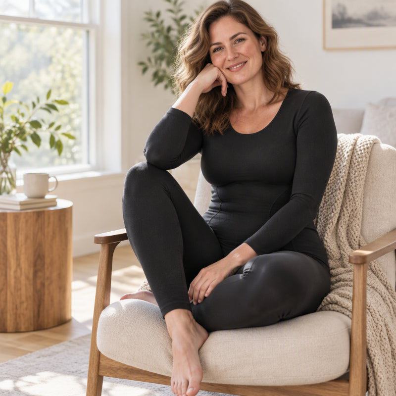 💖✨Ensemble de sous-vêtements thermiques sans coutures et auto-chauffants pour femme