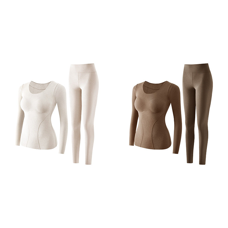 💖✨Ensemble de sous-vêtements thermiques sans coutures et auto-chauffants pour femme