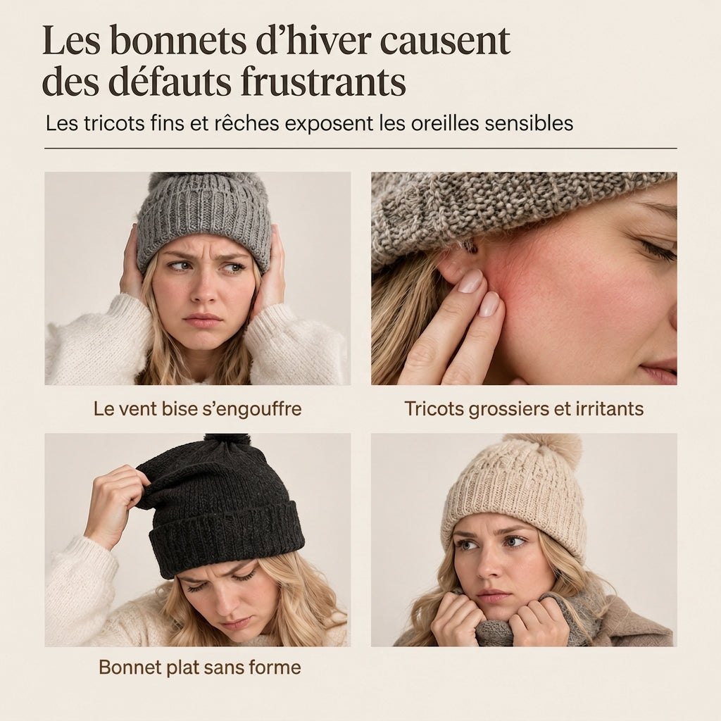 🧸Bonnet d'hiver en fausse fourrure de vison pelucheuse pour femme avec oreilles d'ourson mignonnes - Bonnet chaud pour temps froid