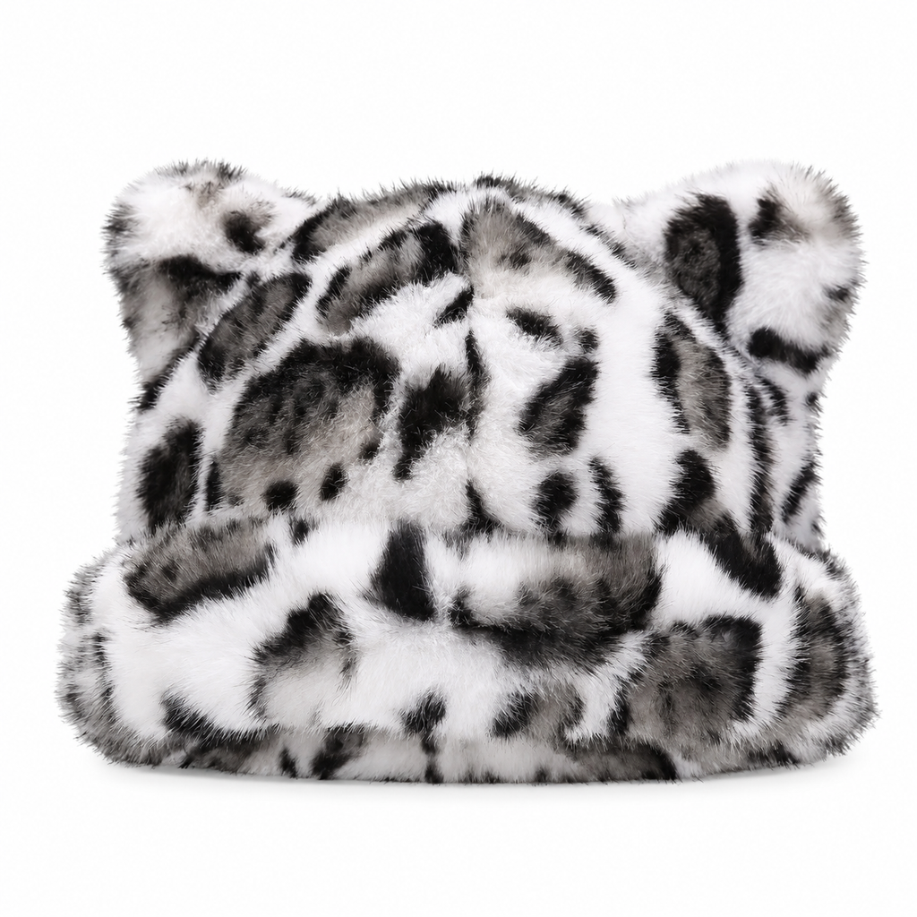 🧸Bonnet d'hiver en fausse fourrure de vison pelucheuse pour femme avec oreilles d'ourson mignonnes - Bonnet chaud pour temps froid