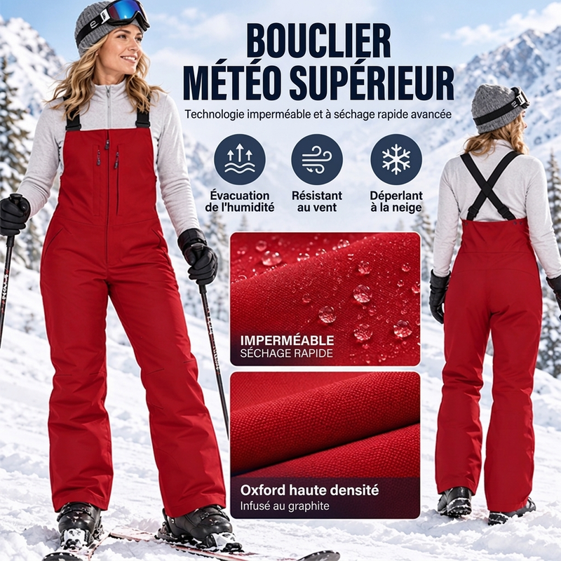 ❄️ Pantalons de Ski Imperméables Unisexe à Bretelles ✨ – -50% | Protection Confortable pour la Neige