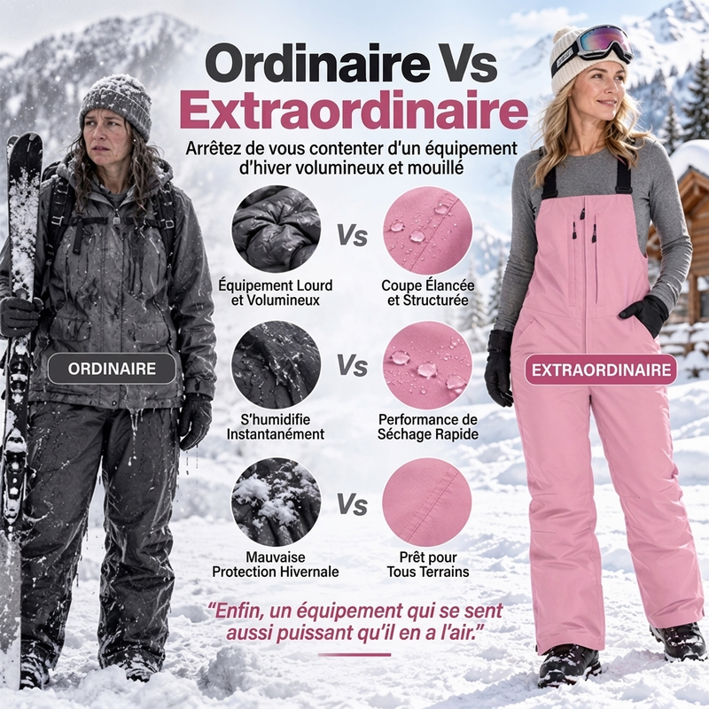 ❄️ Pantalons de Ski Imperméables Unisexe à Bretelles ✨ – -50% | Protection Confortable pour la Neige
