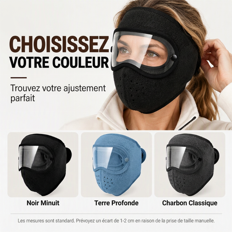 ❄️Masque facial d'hiver coupe-vent et chaud avec lunettes HD