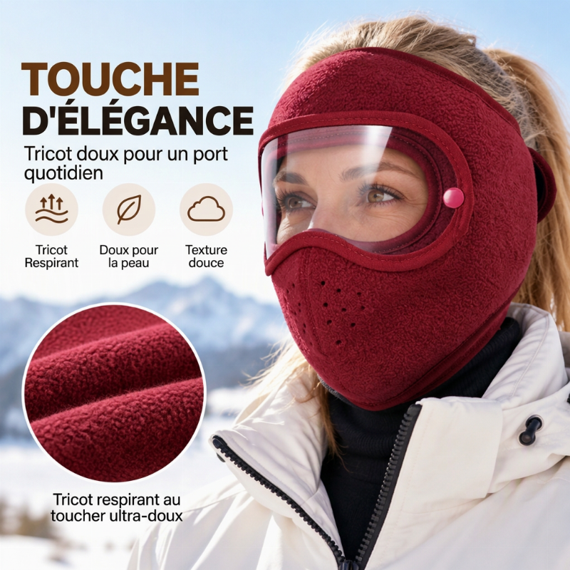 ❄️Masque facial d'hiver coupe-vent et chaud avec lunettes HD