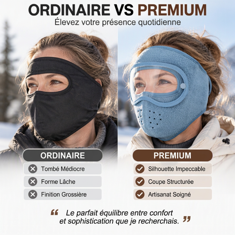 ❄️Masque facial d'hiver coupe-vent et chaud avec lunettes HD