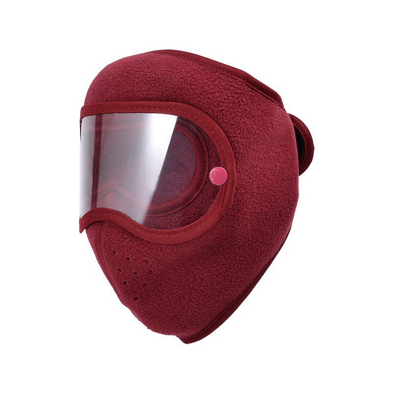 ❄️Masque facial d'hiver coupe-vent et chaud avec lunettes HD