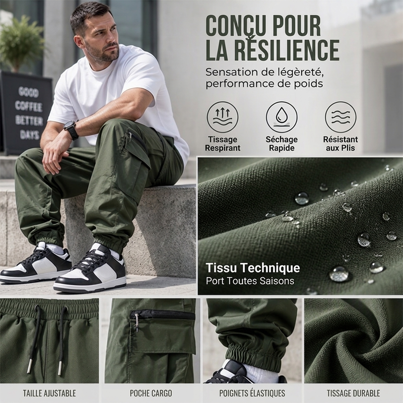 ✨ Pantalon cargo décontracté à plusieurs poches pour homme : facile à porter au quotidien 👖