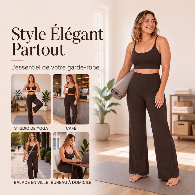 🔥 Achetez-en 2 – Économisez encore plus ! Pantalons de yoga larges à taille haute pour femmes🏃‍♀️😍