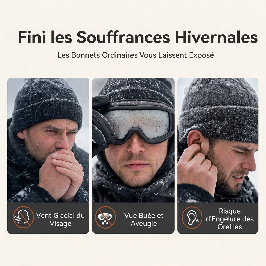 🧢Chapeau de chasse thermique d'hiver coupe-vent avec masque intégré