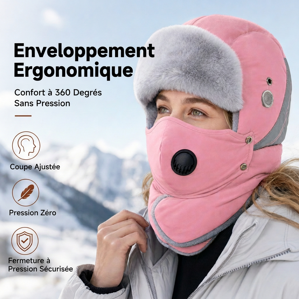 🧢Chapeau de chasse thermique d'hiver coupe-vent avec masque intégré