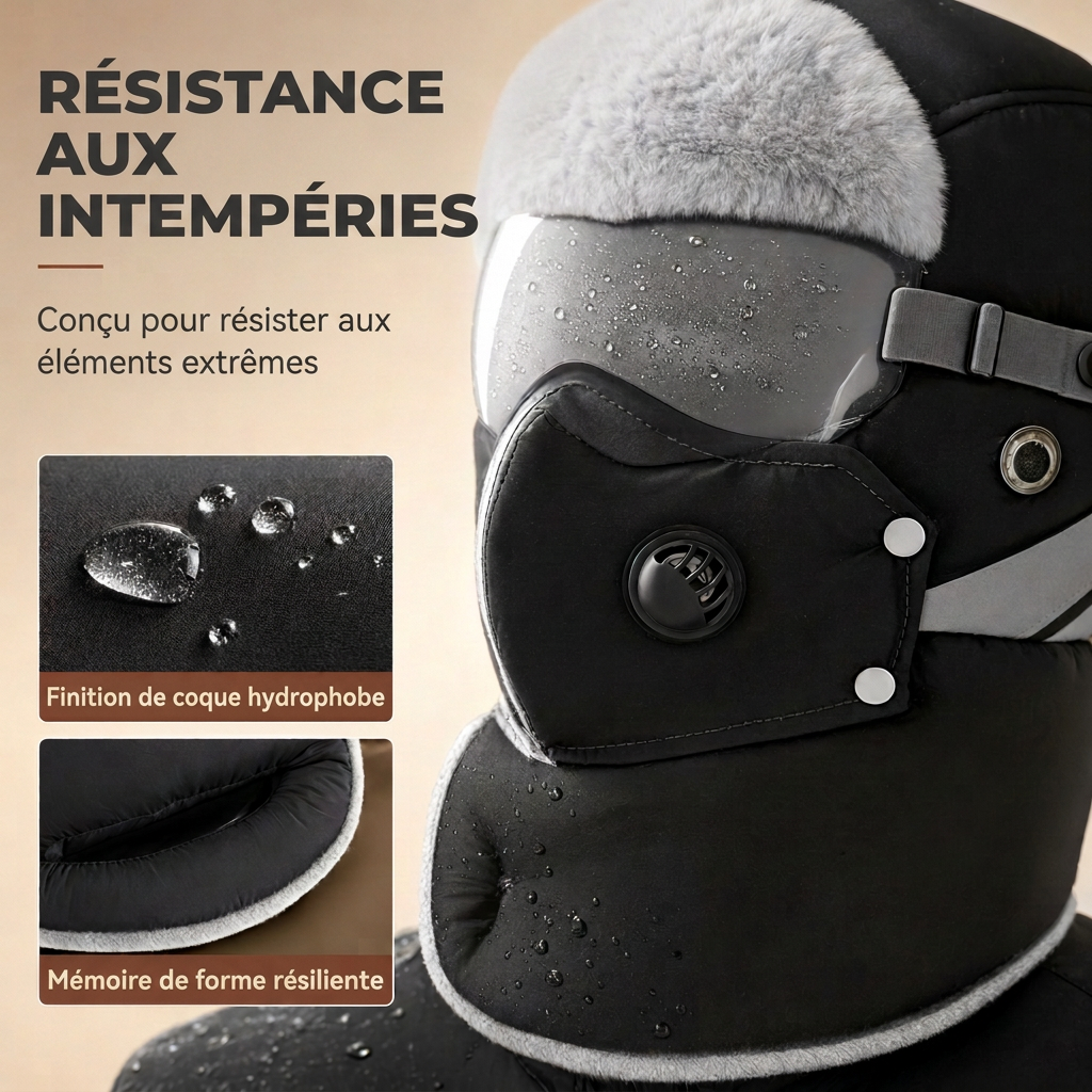 🧢Chapeau de chasse thermique d'hiver coupe-vent avec masque intégré
