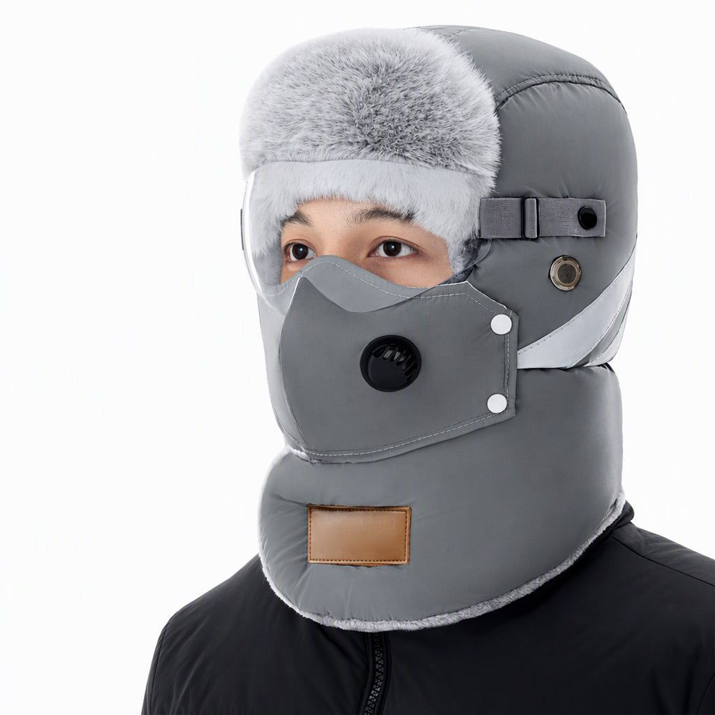 🧢Chapeau de chasse thermique d'hiver coupe-vent avec masque intégré