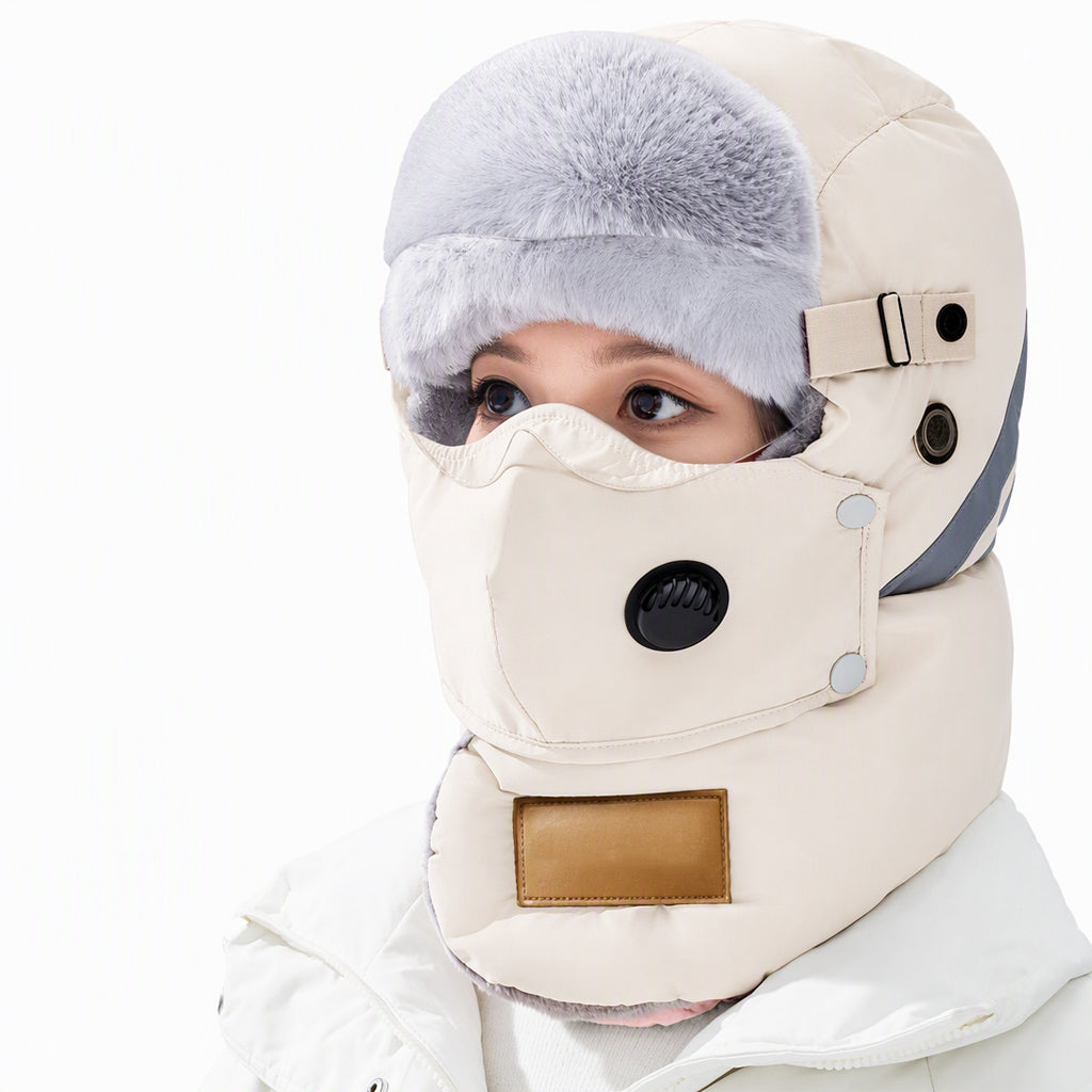 🧢Chapeau de chasse thermique d'hiver coupe-vent avec masque intégré