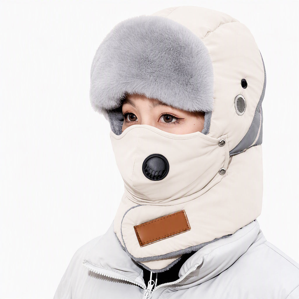 🧢Chapeau de chasse thermique d'hiver coupe-vent avec masque intégré